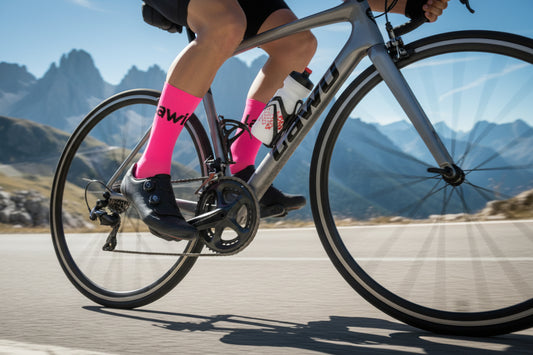 SOKKEN ZORBIG LANG FLUOREREND ROZE