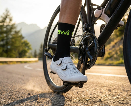 Sokken ZORBIG lang Zwart/Neon geel