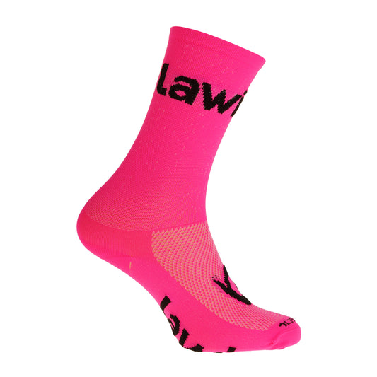 SOKKEN ZORBIG LANG FLUOREREND ROZE
